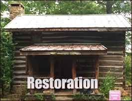 Historic Log Cabin Restoration  Mauldin,  South Carolina